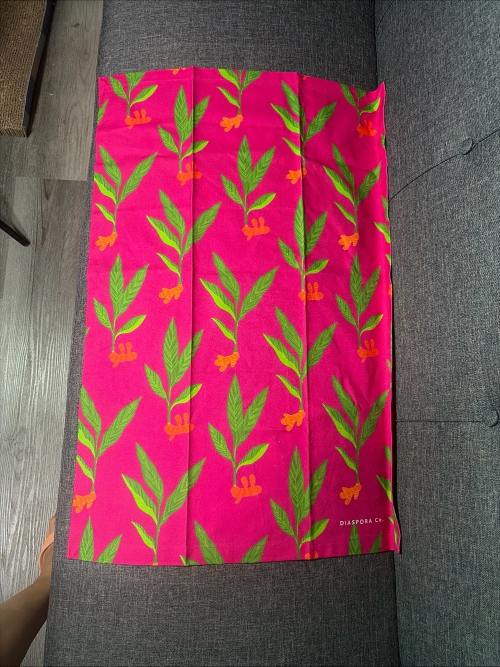 DIÁSPORA Co. Organic Cotton Dish Towel Raspberry Pink 30x20 New